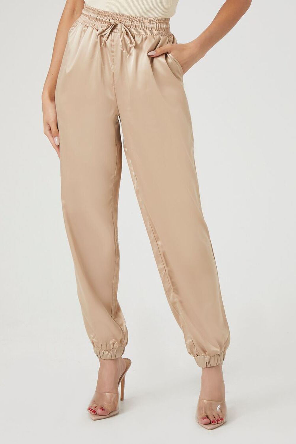 Satin Drawstring Joggers